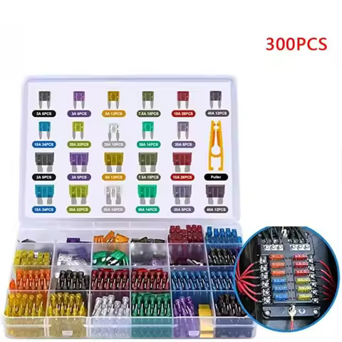 300PCS Car Fuse Combination Kit 5/7/10/15/20/25/30A Mini Small Blade Group Automobile Accessories Ki