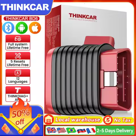 THINKCAR BD6 obd2 Scanner Auto Diagnostic Tool for iOS&Android, 5 Resets Lifetime Free Update for al