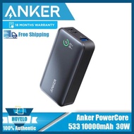 Anker 533 PowerCore 10000MAh 30W พลังงานแบงค์ชาร์จ2 USB-C &amp; เครื่องวัดความดันลมยางอุณหภูมิหยดอัจฉริยะ1 USB-A-โหมดการชาร์จ (A1256)