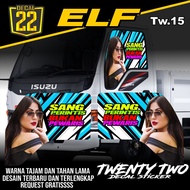 Elf Truck One Way Sticker, Elf Truck Side Window Sticker Code Tw.15
