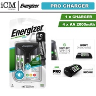 Energizer Recharge Pro Charger CHPRO with 4 AA NiMH Rechargeable Batteries