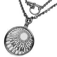 HERMES Quadridge Medaille 項鍊，金屬，18.2 克，45 厘米，白色/銀色，女士