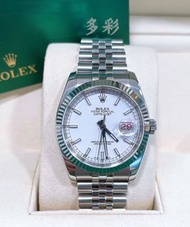 👑[現貨]🔥🔥Rolex Datejust 勞力士日誌系列 116234 銀面條刻 18K白金狗牙圈 36mm表徑 自動機械 單錶 rolex submariner/rolex daytona/rol