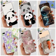 Casing For iPhone 7 Plus 8 Plus iPhone7 iPhone8 7Plus 8Plus Cute Panda Cat Flower Painted Soft Silicone TPU Phone Case