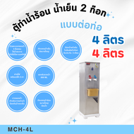 MAXCOOL  ตู้ทำน้ำร้อน น้ำเย็น 2 ก๊อก ระบบกรองน้ำในตัว สแตนเลส รุ่น MCH-4L รับประกันคอมเพรสเซอร์ 2 ปี