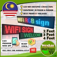 WiFi LED Display Signboard Scrolling LED Sign Board Apps Programmable Message Sign 2FEET / 3FEET / 4