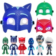 PJ Figurines Toys PVC Light Up Mask CosPlay Catboy Gekko Owlette Dress Up Kids Birthday Gift