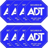 Ready Stock ADT Safety Sign Ultra-Clear Printing Material Warning Sign Sticker Window Waterproof Dec