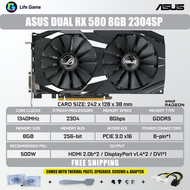 USED ASUAL DUAL RX 580 8GB 2304SP GDDR5 DUAL FAN AMD Graphic Graphics Card grafik cards stock GPU in stock