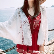 Fashionable All-Match Cotton Linen Hollow Short Sun Protection Jacket Thin Jacket Sun Protection Jac