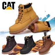 Caterpillar Mens Safety Boots Industrial Safety Shoes Anti-smashing Rubber Non-slip Protective Shoes