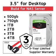 IronWolf Nas HDD Hard Disk 500gb 1TB 2TB 3TB 4TB HDD 3.5" Nas HDD 5900rpm Internal Hard Driver