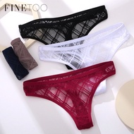 FINETOO เซ็กซี่โปร่งใสชุดชั้นในสตรีกางเกงในลูกไม้ต่ำ-เอว Femme หญิงกางเกงใน Pantys