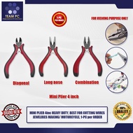 TEAMPC MINI PLIER 4inc HEAVY DUTY, FOR CUTTING WIRES JEWELRIES MAKING/ MOTORCYCLE, 1-PC per ORDER