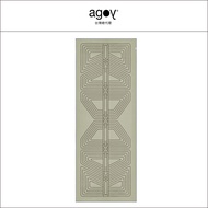 【agoy】瑜伽鋪巾組合 Gecko Warrior 壁虎鋪巾 經典勇士 標準配方+防水袋+大地瑜伽墊5mm+瑜伽手巾/ 月光灰/ 67x183cm