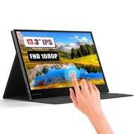 PEPPER JOBS Portable Touchscreen Monitor, XtendTouch 13.3 Inch FHD 1080P Display with Multi-Touch, S