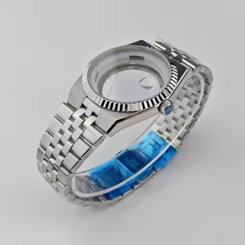 40mm No logo Watch Case Fit 35mm Honeycomb Motif Dial For Seiko Oyster Perpetual Land-Dweller NH35 A