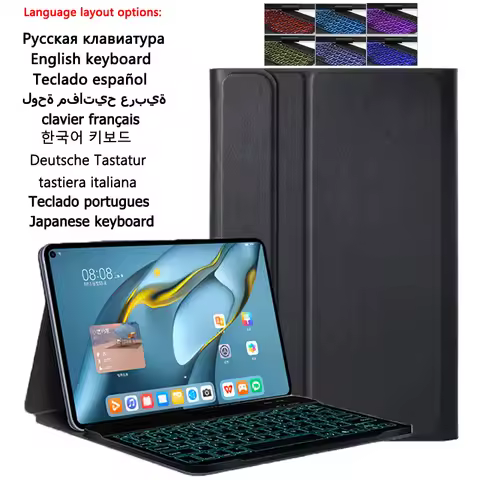 Keyboard Case for Huawei MediaPad M5 Lite 10 BAH2-W19/L09 Keyboard Cover Russian Spanish Korean 7 Co