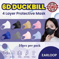 Medishield 10pcs Duckbill Mask Duckbil 6D Disposable Mask 4 layer Premium Medical Mask Viral Mask Face mask