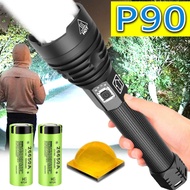 XHP90 Led Flashlight 26650 Rechargeable Torch Usb Powerfu Camping Light Zoomable Waterproof Hand Lam