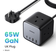 UGREEN GaN Power Socket 1.8M Cable DigiNest Pro 65W USB C Charging Station 7-in-1 Power Strip with 3 AC Outlets 2 USB-A Ports 2 USB-C Ports Extension Cord Outlet Extender PD Fast Charger for iPhone15 MacBook Pro Home Office