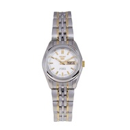 Seiko 5 Sports 21 Jewels Automatic Gold Plated White Ladies Watches SYMA35K1 SYMA35K