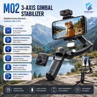 Setelight Phone Gimbal Stabilizer 3-Axis Handheld Gimbal Selfie Stick Fill Light & AI Tracker Gastur