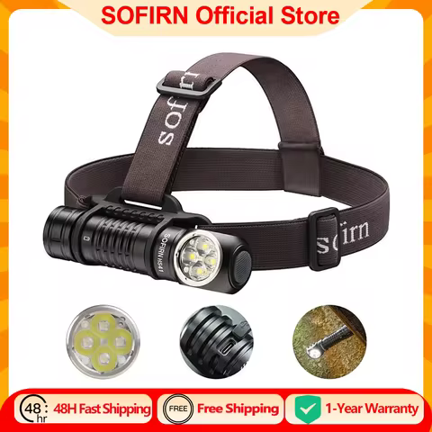 SOFIRN HS41 Headlamp 4000lm 21700 USB C Rechargeable with SST20 LED Torch Indicator with Magnetic Ta