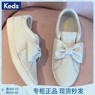 Keds small white shoes leather bow loafers flat bottom one pedal casual Korean lazy leather women's shoes mall good