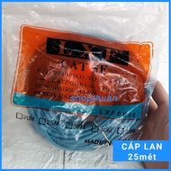 Pre-pressed LAN network cable with 2 RJ45 ends, 25m long - internet cable