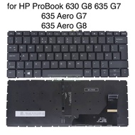 UK US Backlit for HP EliteBook 830 735 835 G7 G8 English Notebook PC Keyboard Backlight