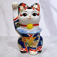 【富士櫻舞】日本清水燒招財貓 | 色繪 舞妓富士 櫻