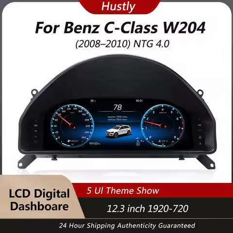 12.3-inch digital instrument cluster for Mercedes-Benz C-Class W204 (2008–2010) NTG 4.0 Cluster inst