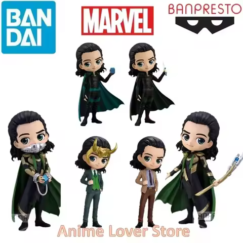 In Stock Bandai Original Banpresto MARVEL Qposket Loki VO.1 VO.2 VO.3 Anime Figures Toys for Kids Gi