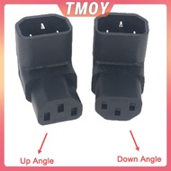 TMOY 3pin Male To Female Extend 90 Degree Down Up Angle AC Converter IEC 320 C14 To C13 Left Right A