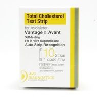 AVO DIAGNOSTICS TOTAL CHOLESTEROL TEST STRIP FOR AVO METER VANTAGE & AVANT 10'S