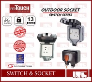 RETOUCH WEATHERPROOF 13A 1 GANG SWITCH SOCKET / 13A 2 GANG SWITCH SOCKET