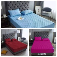 🔥Cadar hilton Hotel 3in1 plain queen &king size ready stock cadar hilton