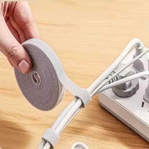 5M Data Cable Management Cable Tie Reusable Removable Multi-purpose Wire Organizer Data Cable Storag