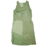 กระโปรงจัมเปอร์สไตล์ทหารดัดแปลงจากแบรนด์ Rebuild by Needles (ผลิตในญี่ปุ่น) ไซส์ 2 สีเขียวมะกอก แขนก