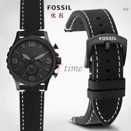 Matte Genuine Leather Strap18mm 20mm 22mm 24mm Quick Release Bracelet for Fossil FS4656 FS4682 FS5586 FS5436men's Business Watch Band Replacement