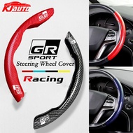 GR Sport Car Carbon Fiber Steering Wheel Cover Grip Cover For Toyota Rush Vios Wigo Agya Fortuner GR
