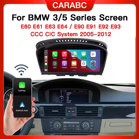 Wireless Carplay Screen For BMW 3 5 Series E90 E91 E92 E93 E60 E61 E63 E64 2005-2012 Car Multimedia 