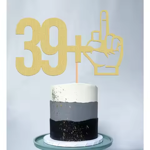 1pc 39+1 Cake Topper,Gold 40th Birthday Cake Decorations, Perfect for Forty Birthday Party, 40th Ann
