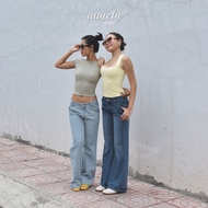 Augety Studio CICI JEANS Low-Rise Flared Jeans