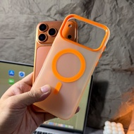 Simple Translucent Color Micro Matte Magnetic Phone Case Simple and Fresh Colors for iPhone 17 16 15