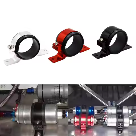 60mm Aluminum Fuel Pump Mounting Bracket with Quick-Install Filter Clamp for Cylindrical Installatio
