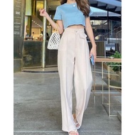 geschwisters Jammy pants High Waist Long Legs Model size: S Beige Color.