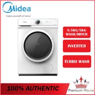 MIDEA FRONT LOAD WASHER DRYER 8.5KG/5KG MODE MF100D85B