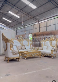 Sofa 1set Terbaru 2024 Modern Ruang Keluarga Kursi Sofa Mewah Sultan Ruang Tamu Raja Ukiran Jepara
